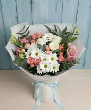 Букет цветов из:  Розы, Лизиантусы и Хризантемы в Орбельяновке
