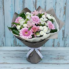 Букет цветов из:  Герберы, Альстромерии и Хризантемы в Орбельяновке