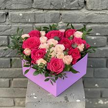 Цветочная композиция из Розы в коробке #REPLACE_PRED# Орбельяновке