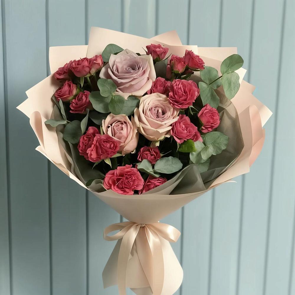 Букет цветов из: Гвоздики и Розы в Орбельяновке
