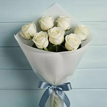 Букет 7 Белых роз Эдлесс Лав в Орбельяновке