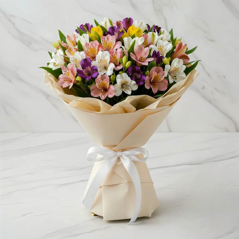 Букет цветов из: Альстромерии в Орбельяновке