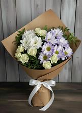 Букет цветов из:  Хризантемы и Розы в Орбельяновке