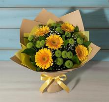 Букет цветов из:  Герберы и Хризантемы в Орбельяновке