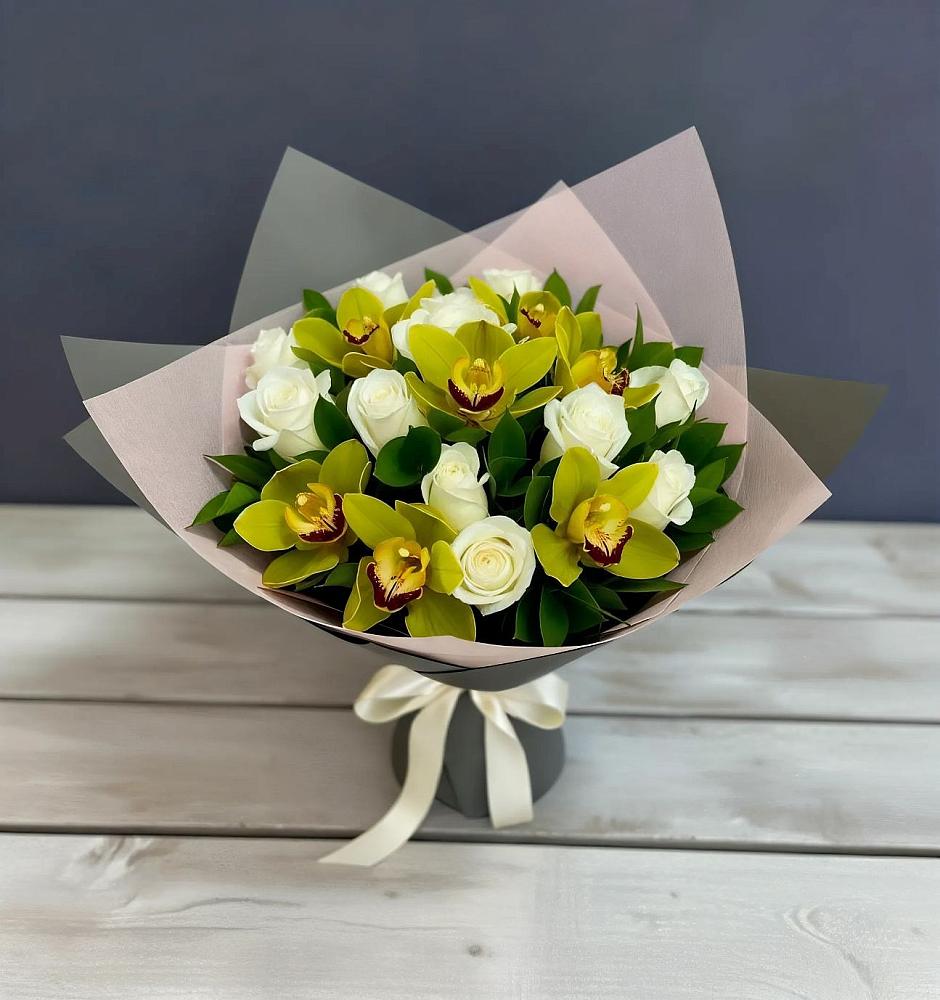 Букет цветов из: Орхидеи и Розы в Орбельяновке