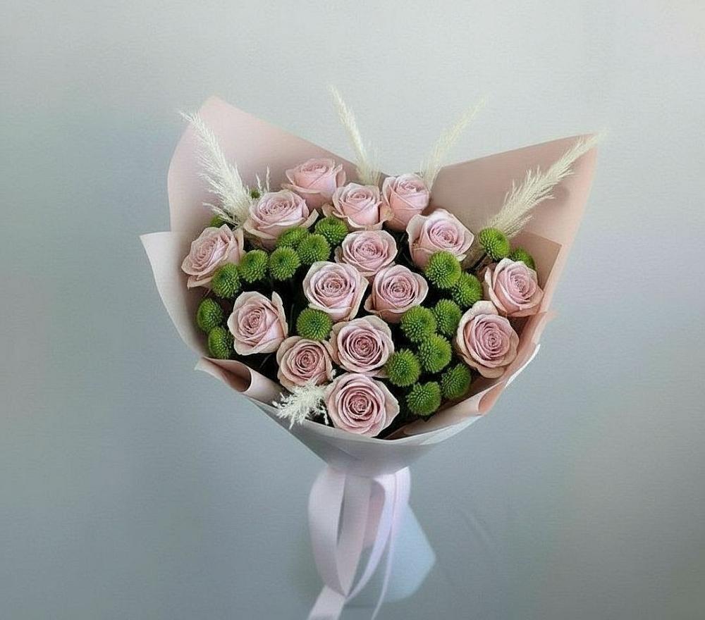 Букет цветов из: Розы и Хризантемы в Орбельяновке