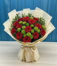 Букет цветов из:  Розы и Хризантемы в Орбельяновке