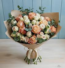 Букет цветов из:  Альстромерии и Розы #REPLACE_PRED# Орбельяновке